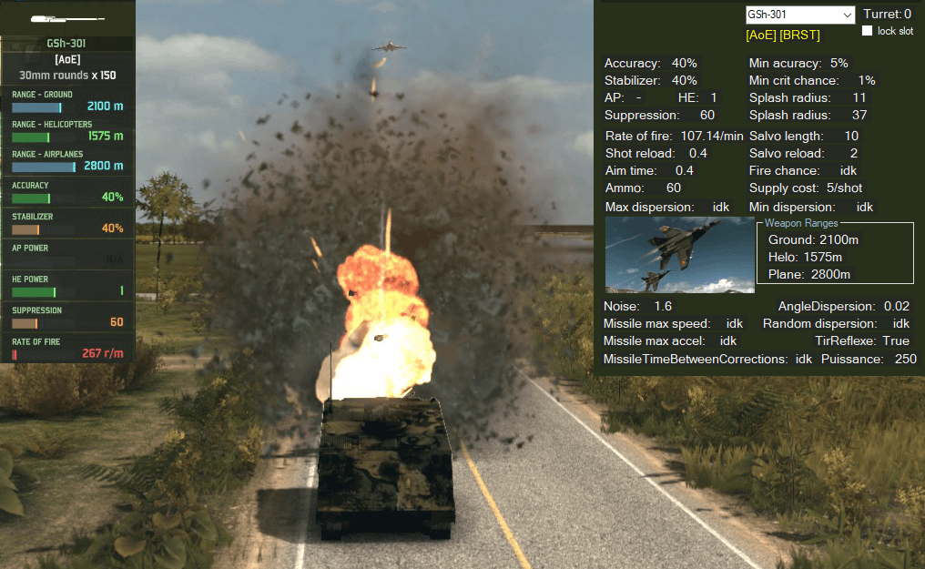GSh-301 Stats & Dramatic strafe against AI
